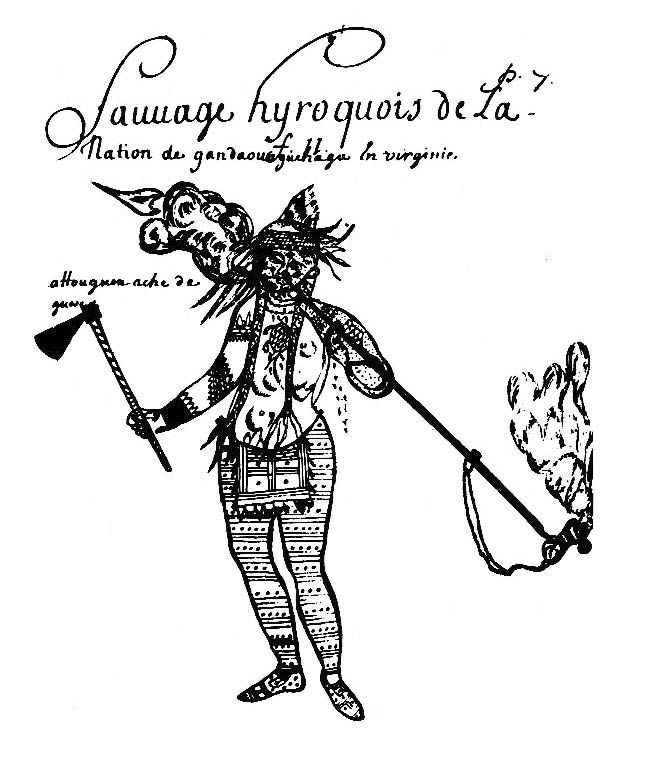 Drawing of Susquehannock Indian circa 1675 (Image from Wikipedia)