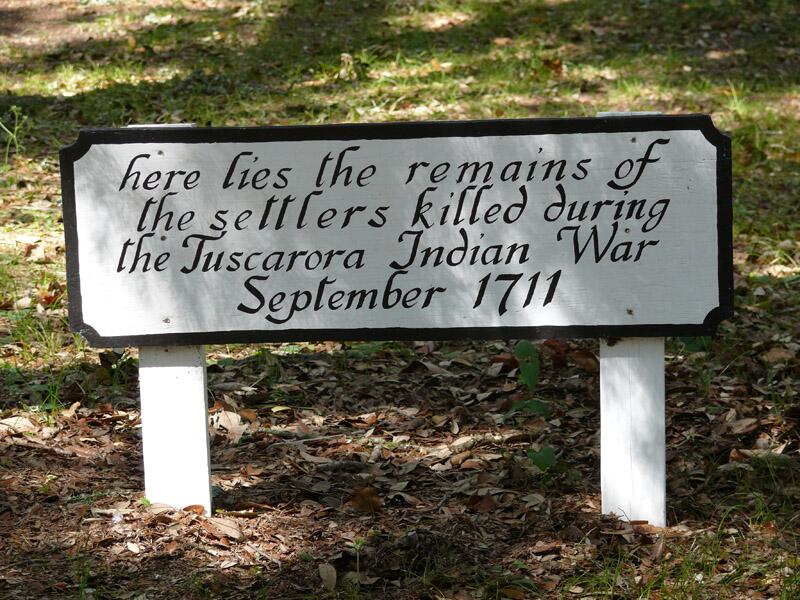 Sign in the Old Burying Ground at Beaufort, NC is wrong
